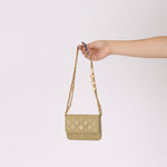 Chanel 2023 Lambskin Pistachio Coco Hearts Cardholder on Chain - FashioNica