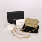 Chanel 2023 Lambskin Pistachio Coco Hearts Cardholder on Chain - FashioNica