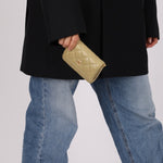 Chanel 2023 Lambskin Pistachio Coco Hearts Cardholder on Chain - FashioNica