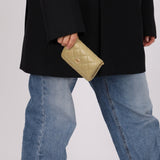 Chanel 2023 Lambskin Pistachio Coco Hearts Cardholder on Chain - FashioNica