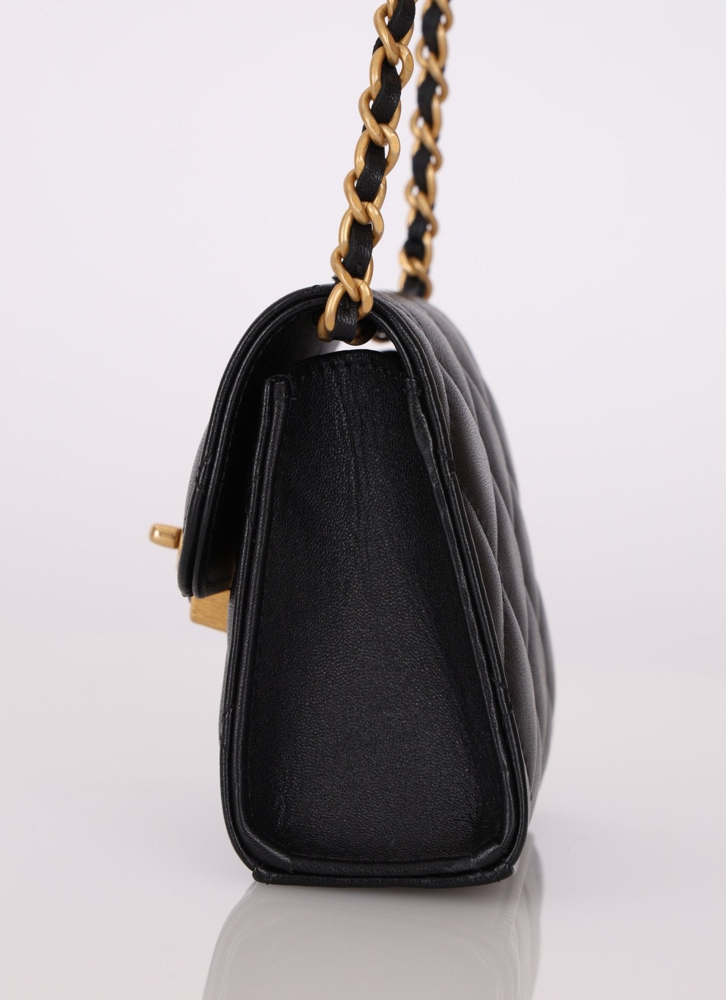 Chanel 2023 Lambskin & Plexiglass Heart Turnlock Coco Love Flap - FashioNica