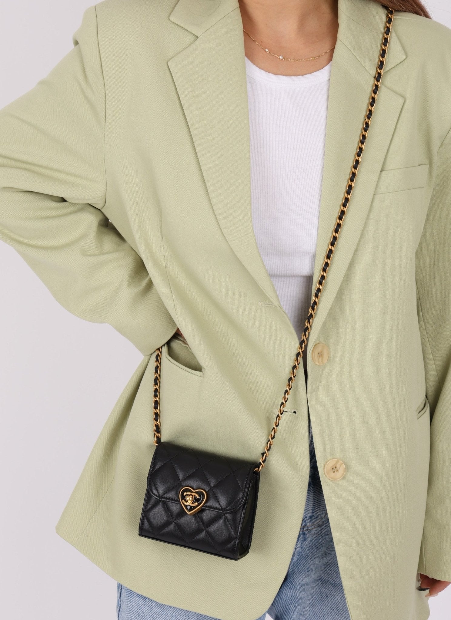 Chanel 2023 Lambskin & Plexiglass Heart Turnlock Coco Love Flap - FashioNica