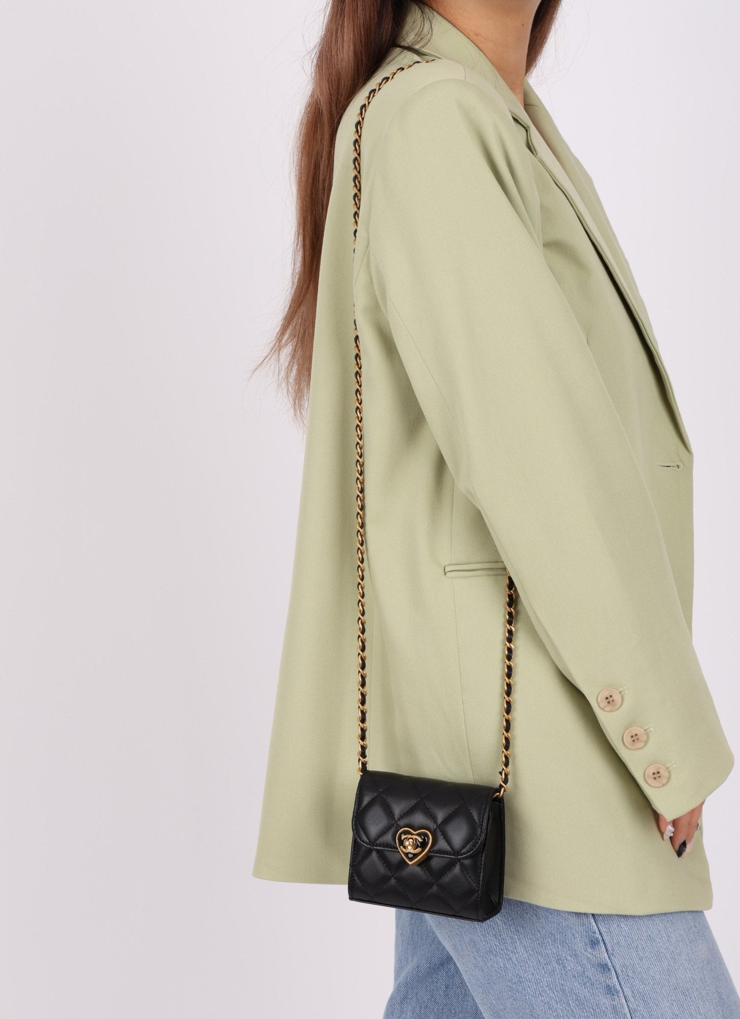 Chanel 2023 Lambskin & Plexiglass Heart Turnlock Coco Love Flap - FashioNica