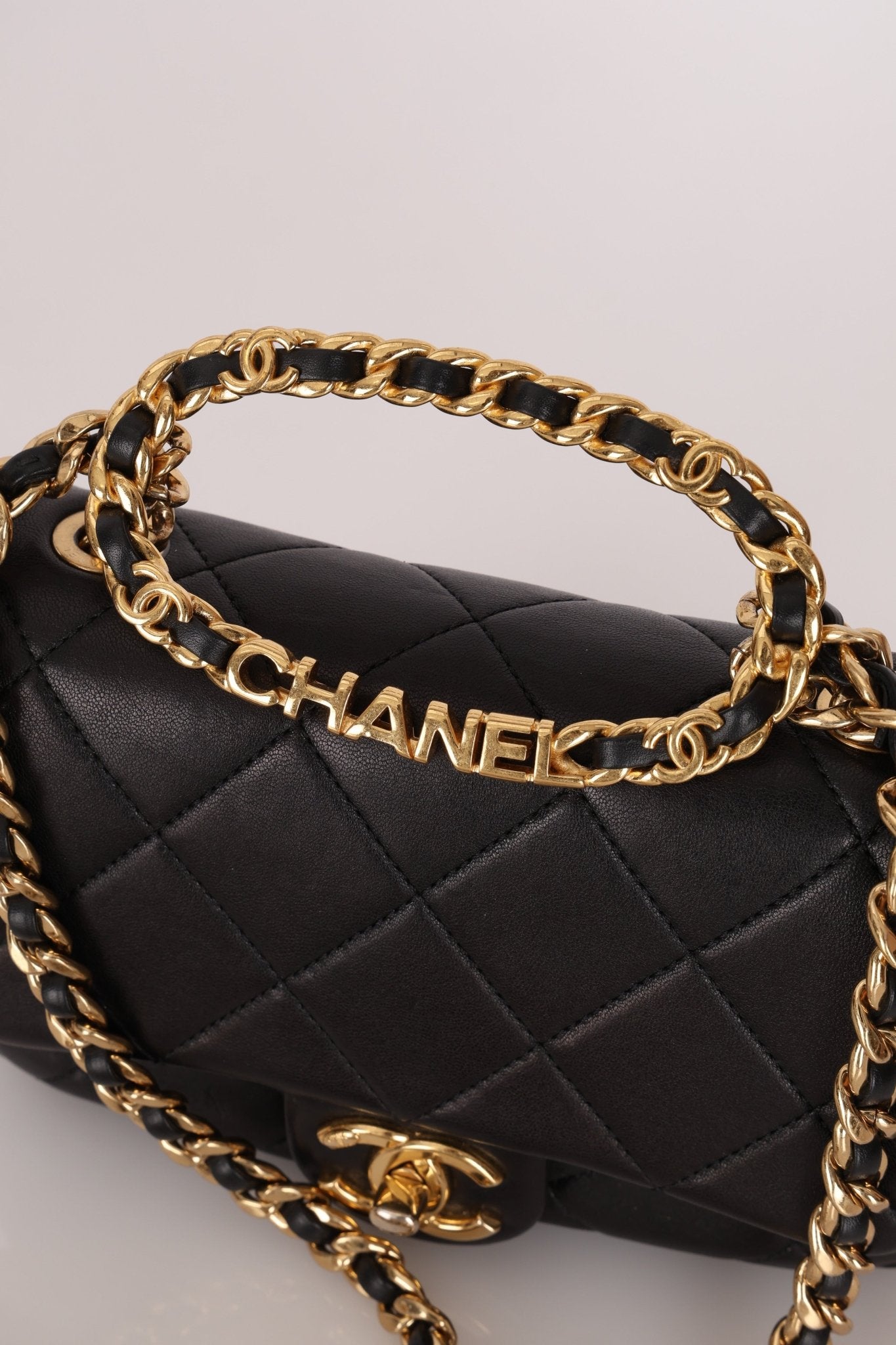 Chanel 2023 Lambskin Top Handle Mini Flap - FashioNica