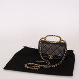Chanel 2023 Lambskin Top Handle Mini Flap - FashioNica