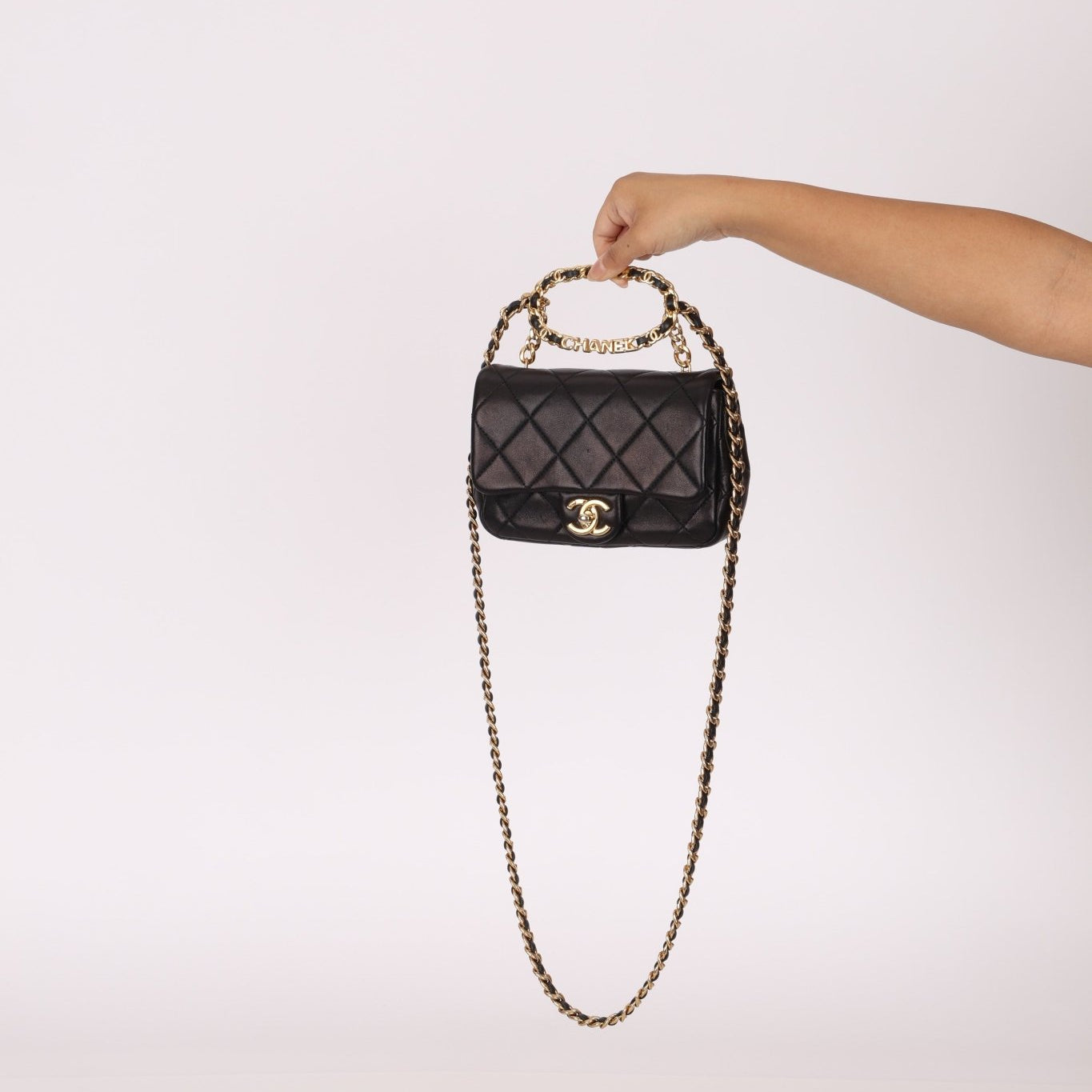 Chanel 2023 Lambskin Top Handle Mini Flap - FashioNica