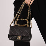 Chanel 2023 Lambskin Top Handle Mini Flap - FashioNica