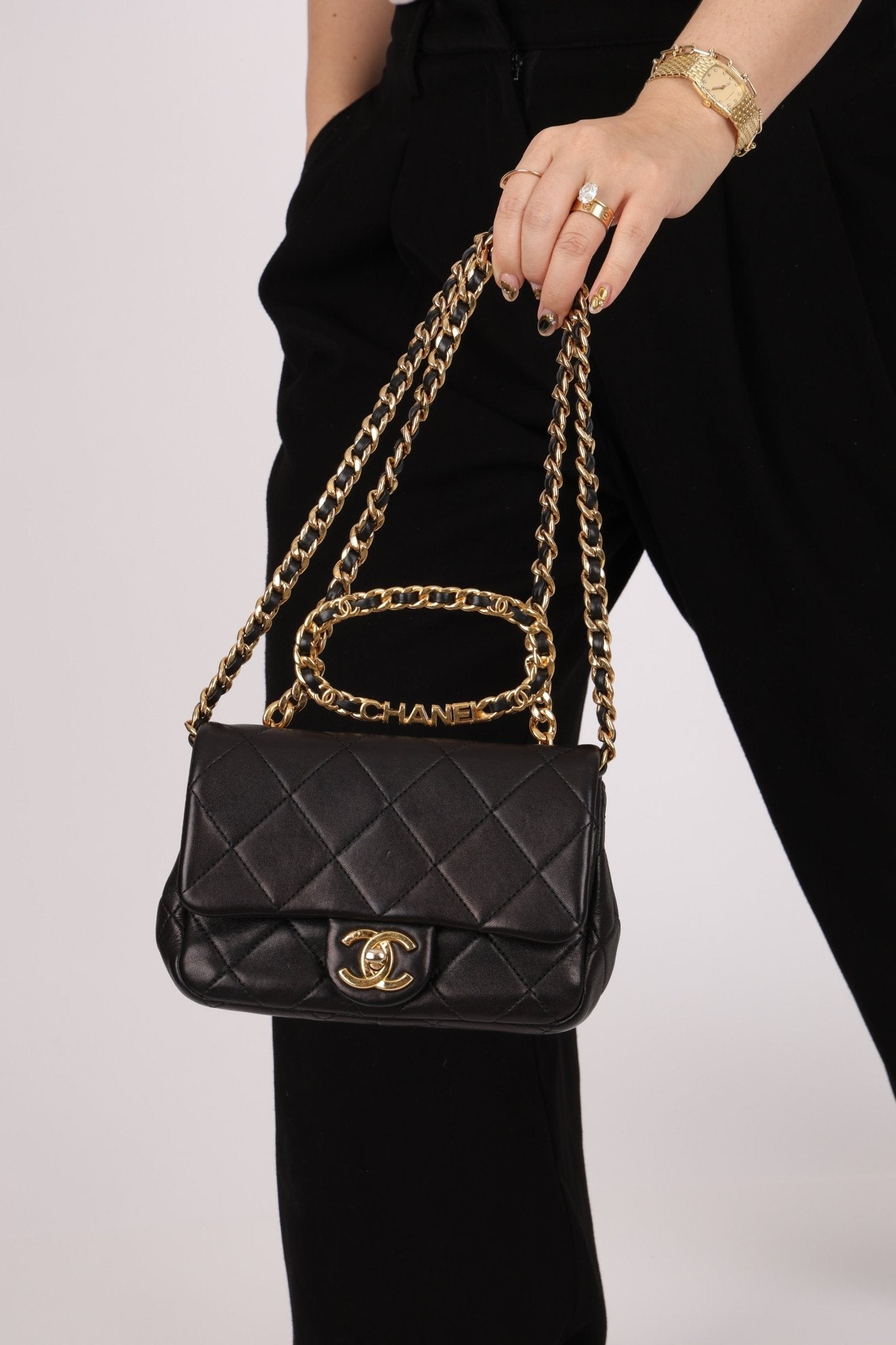Chanel 2023 Lambskin Top Handle Mini Flap - FashioNica
