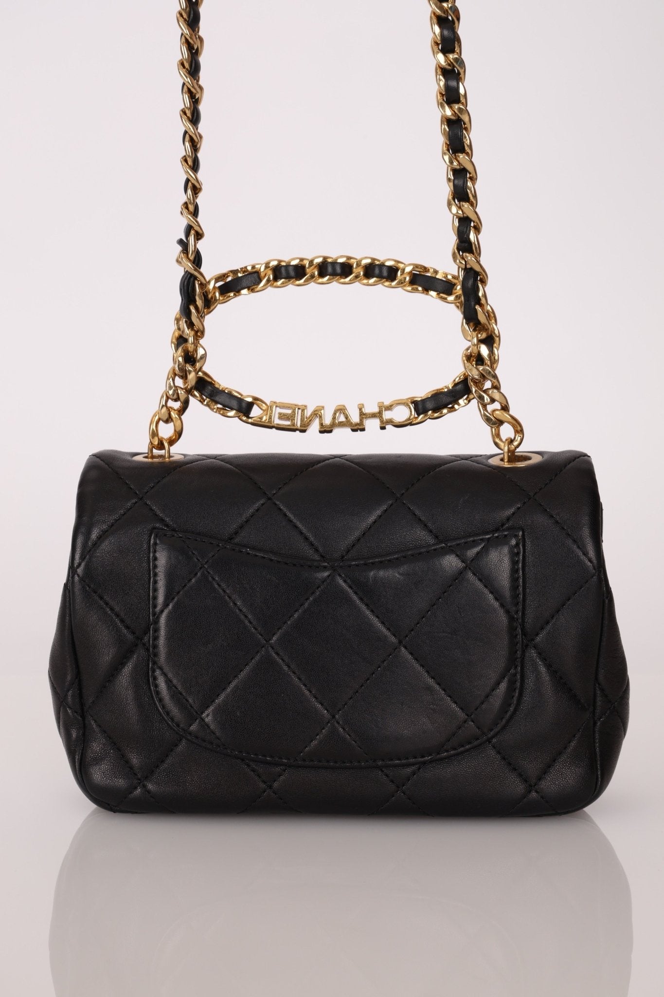 Chanel 2023 Lambskin Top Handle Mini Flap - FashioNica