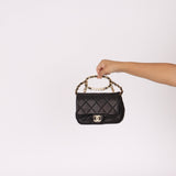 Chanel 2023 Lambskin Top Handle Mini Flap - FashioNica