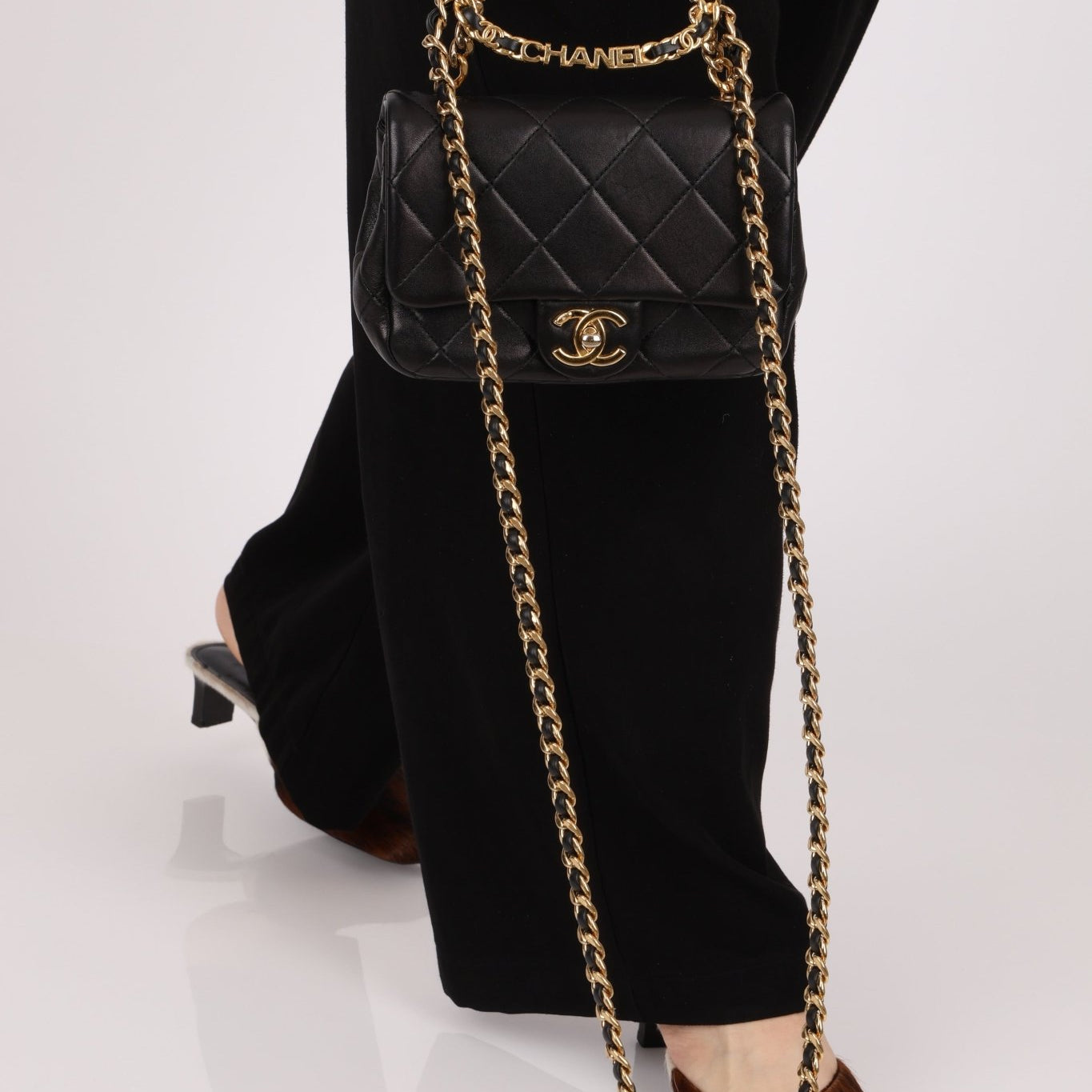 Chanel 2023 Lambskin Top Handle Mini Flap - FashioNica