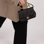 Chanel 2023 Lambskin Top Handle Mini Flap - FashioNica