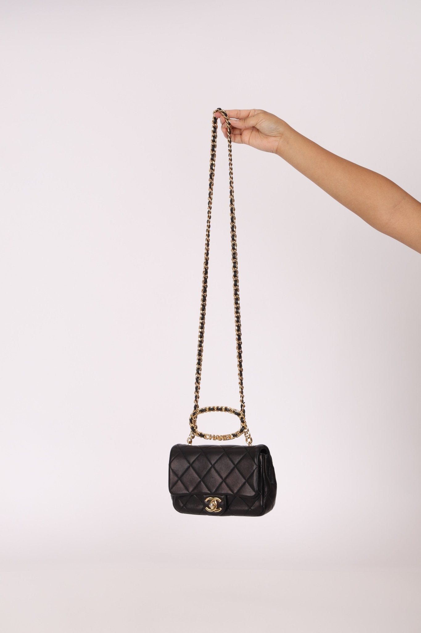 Chanel 2023 Lambskin Top Handle Mini Flap - FashioNica