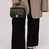 Chanel 2023 Lambskin Top Handle Mini Flap - FashioNica