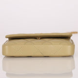 Chanel 2023 Matcha Lambskin Coco Cardholder on Chain - FashioNica