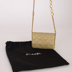 Chanel 2023 Matcha Lambskin Coco Cardholder on Chain - FashioNica