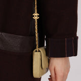 Chanel 2023 Matcha Lambskin Coco Cardholder on Chain - FashioNica