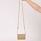 Chanel 2023 Matcha Lambskin Coco Cardholder on Chain - FashioNica