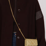 Chanel 2023 Matcha Lambskin Coco Cardholder on Chain - FashioNica