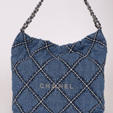 Chanel 2023 Small Denim 22 Shoulder Bag - FashioNica