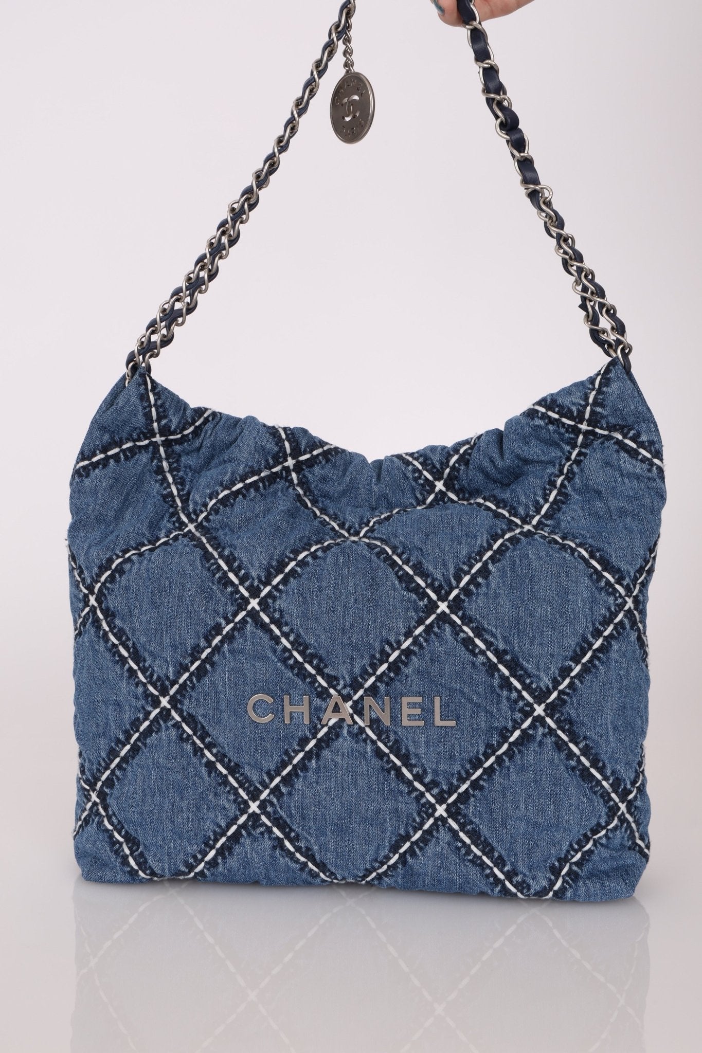 Chanel 2023 Small Denim 22 Shoulder Bag - FashioNica