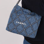 Chanel 2023 Small Denim 22 Shoulder Bag - FashioNica