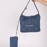 Chanel 2023 Small Denim 22 Shoulder Bag - FashioNica