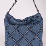 Chanel 2023 Small Denim 22 Shoulder Bag - FashioNica