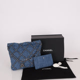 Chanel 2023 Small Denim 22 Shoulder Bag - FashioNica