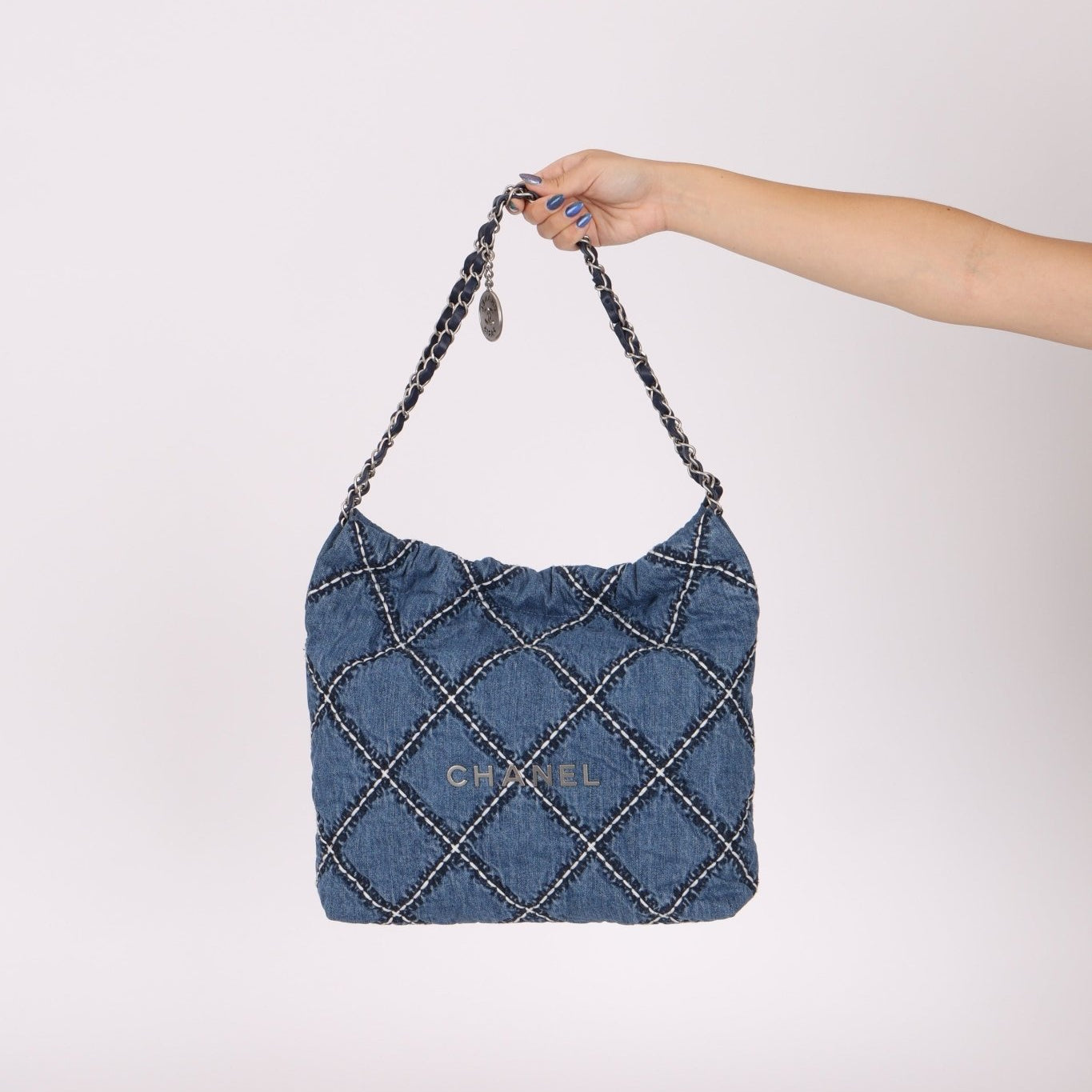 Chanel 2023 Small Denim 22 Shoulder Bag - FashioNica