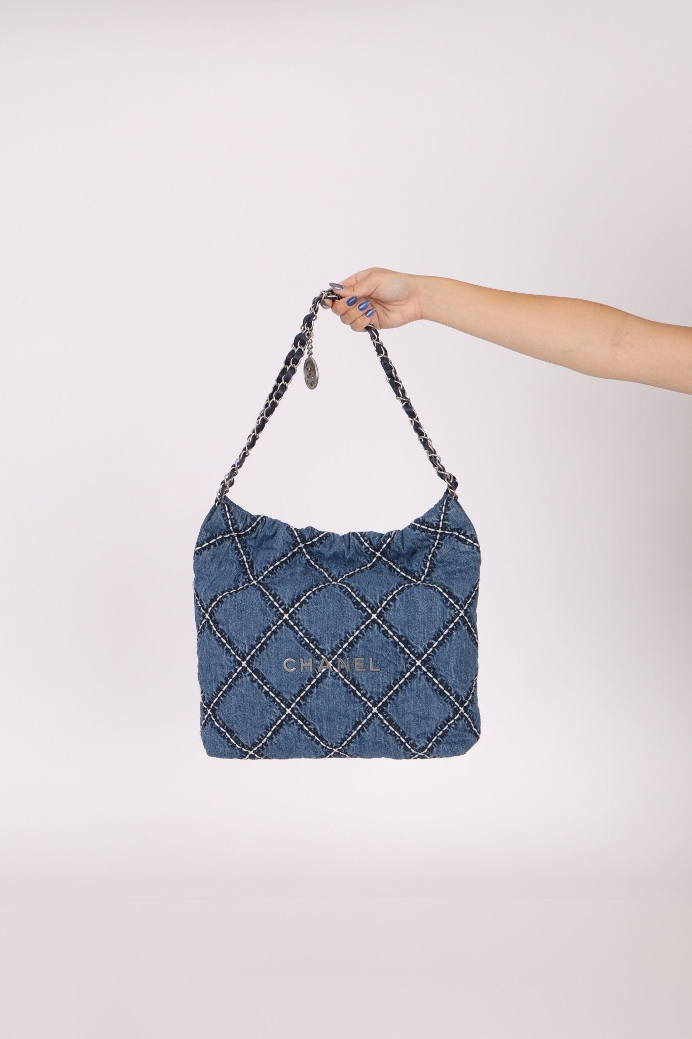 Chanel 2023 Small Denim 22 Shoulder Bag - FashioNica