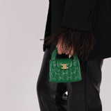 Chanel 2024 Emerald Green Mini Nano Kelly Shopper Bag - FashioNica