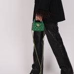 Chanel 2024 Emerald Green Mini Nano Kelly Shopper Bag - FashioNica