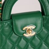 Chanel 2024 Emerald Green Mini Nano Kelly Shopper Bag - FashioNica