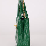Chanel 2024 Emerald Green Mini Nano Kelly Shopper Bag - FashioNica
