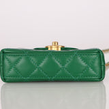 Chanel 2024 Emerald Green Mini Nano Kelly Shopper Bag - FashioNica