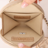 Chanel 2024 Gold Metallic Duo Coin Pouch - FashioNica