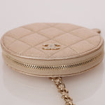 Chanel 2024 Gold Metallic Duo Coin Pouch - FashioNica