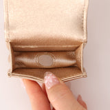 Chanel 2024 Gold Metallic Duo Coin Pouch - FashioNica