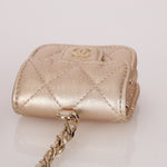 Chanel 2024 Gold Metallic Duo Coin Pouch - FashioNica