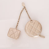 Chanel 2024 Gold Metallic Duo Coin Pouch - FashioNica