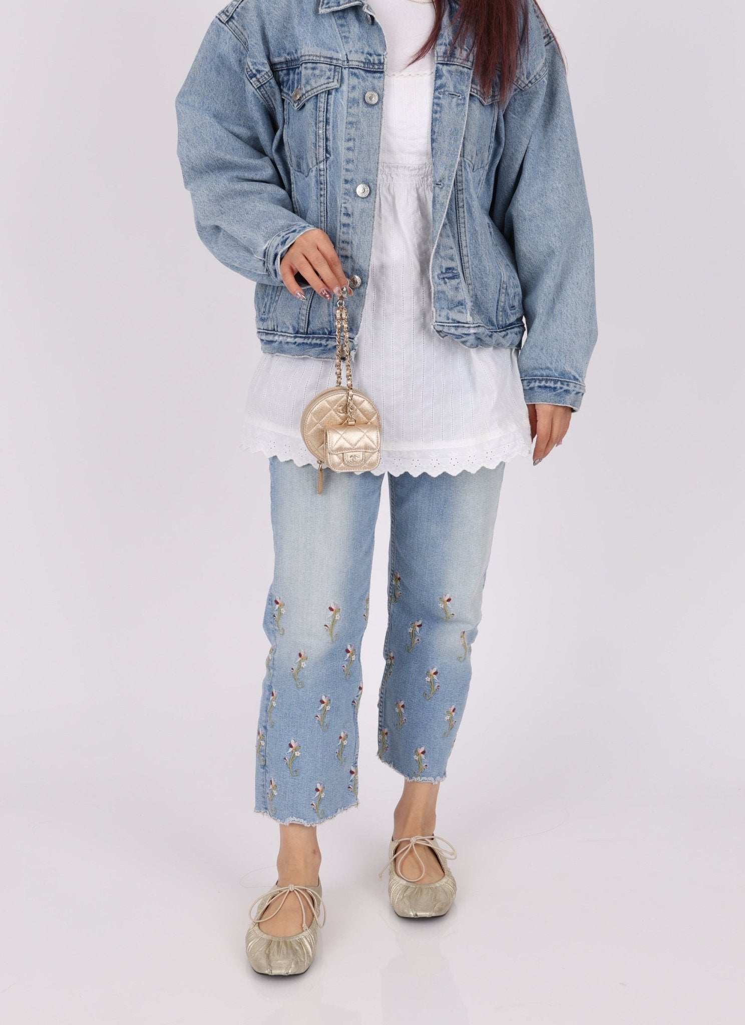 Chanel 2024 Gold Metallic Duo Coin Pouch - FashioNica