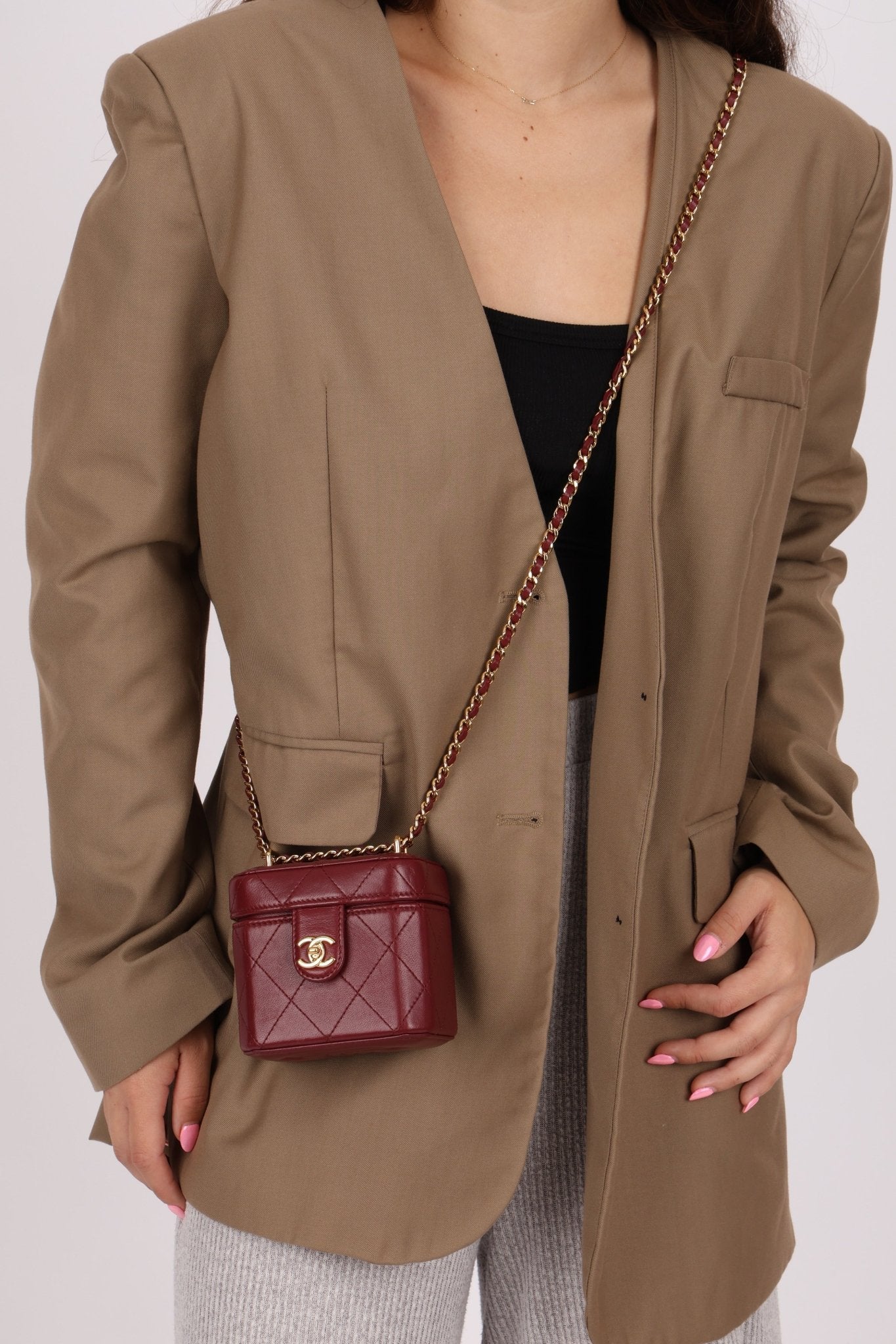 Chanel 2024 Mini CC Turnlock Vanity Case w/ Chain - FashioNica