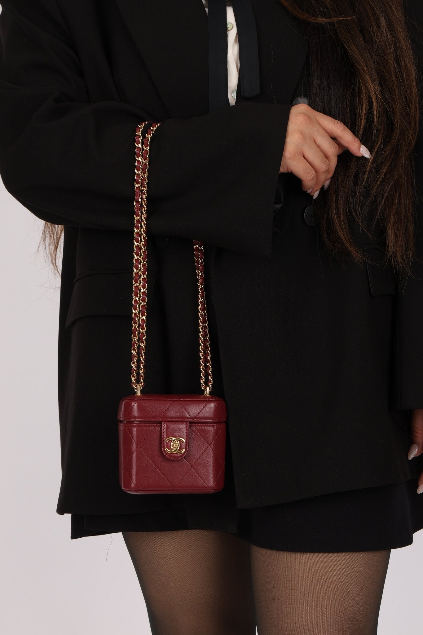 Chanel 2024 Mini CC Turnlock Vanity Case w/ Chain - FashioNica