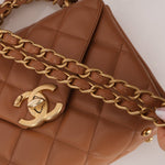 Chanel 2024 Tan Calfskin Envelope Chain Flap Bag - FashioNica