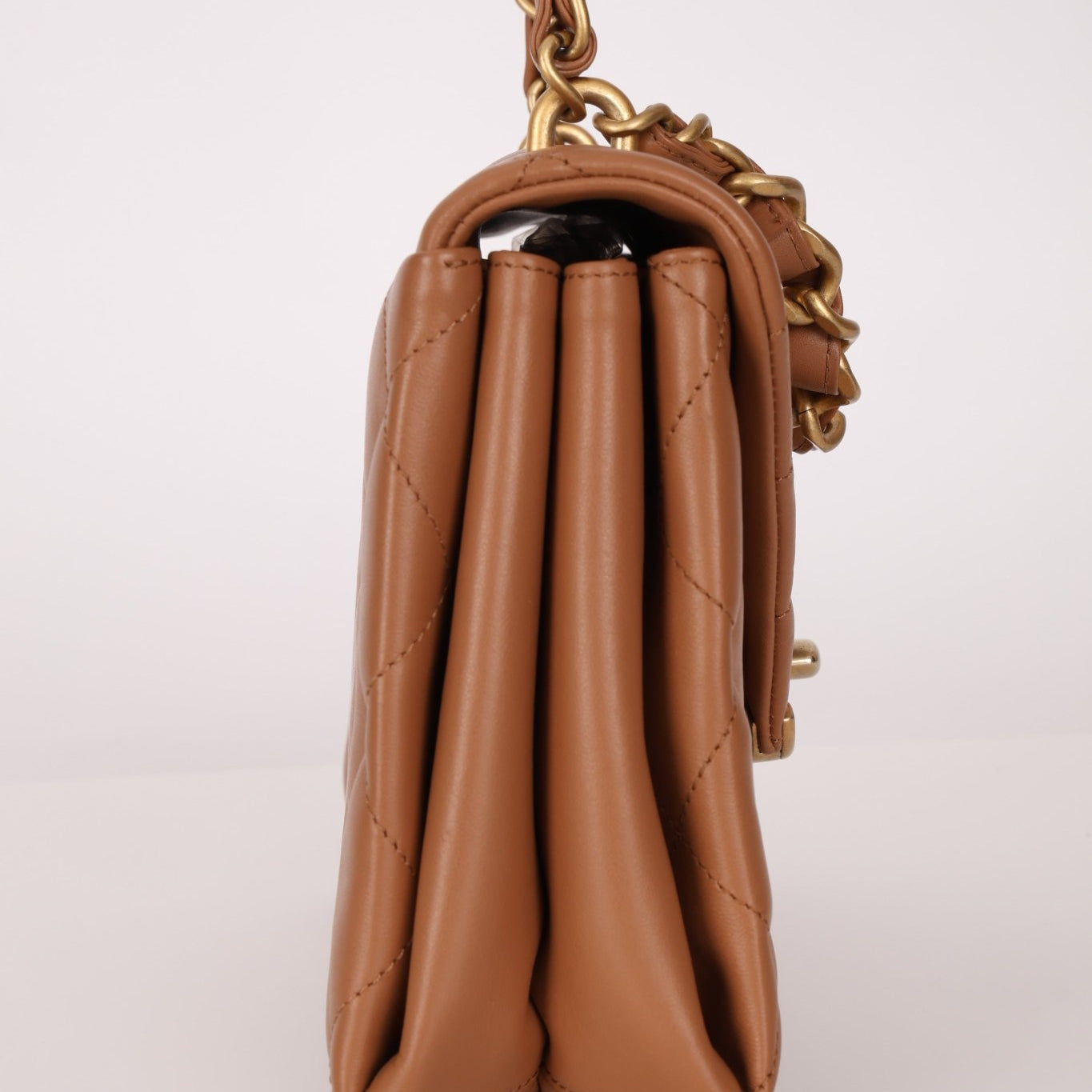 Chanel 2024 Tan Calfskin Envelope Chain Flap Bag - FashioNica
