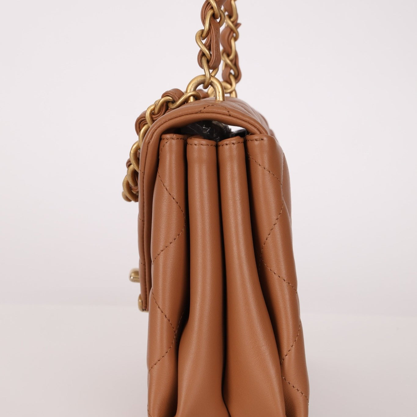 Chanel 2024 Tan Calfskin Envelope Chain Flap Bag - FashioNica