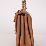Chanel 2024 Tan Calfskin Envelope Chain Flap Bag - FashioNica