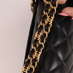 Chanel 2025 Caviar Chain Top Handle Turnlock Mini Flap - FashioNica