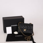 Chanel 2025 Caviar Chain Top Handle Turnlock Mini Flap - FashioNica